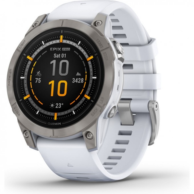 Часы GARMIN EPIX PRO (GEN 2) – SAPPHIRE EDITION TITANIUM WITH WHITESTONE BAND 47 мм 010-02803-21 Часы GARMIN EPIX PRO (GEN 2) – SAPPHIRE EDITION TITANIUM WITH WHITESTONE BAND 47 мм 010-02803-21