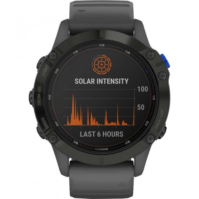Часы GARMIN FENIX 6 PRO SOLAR BLACK WITH SLATE GRAY BAND 010-02410-11 Часы GARMIN FENIX 6 PRO SOLAR BLACK WITH SLATE GRAY BAND 010-02410-11