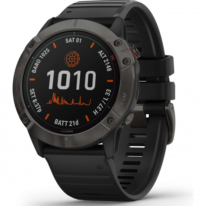 Часы GARMIN FENIX 6 PRO SOLAR SLATE GRAY WITH BLACK BAND 010-02410-15 Часы GARMIN FENIX 6 PRO SOLAR SLATE GRAY WITH BLACK BAND 010-02410-15