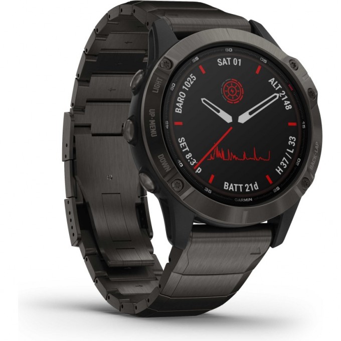 Часы GARMIN FENIX 6 PRO SOLAR TITANIUM CARBON GRAY DLC WITH TITANIUM DLC BAND 010-02410-23 Часы GARMIN FENIX 6 PRO SOLAR TITANIUM CARBON GRAY DLC WITH TITANIUM DLC BAND 010-02410-23