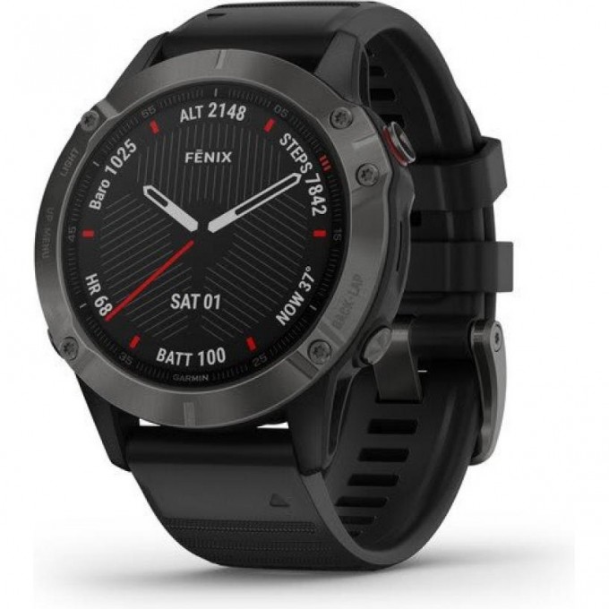 Часы GARMIN FENIX 6 SAPPHIRE CARBON GRAY DLC WITH BLACK BAND 010-02158-11 Часы GARMIN FENIX 6 SAPPHIRE CARBON GRAY DLC WITH BLACK BAND 010-02158-11