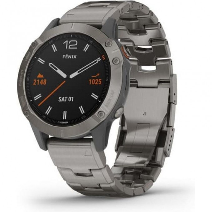 Часы GARMIN FENIX 6 SAPPHIRE TITANIUM WITH VENTED TITANIUM BRACELET 10291 Часы GARMIN FENIX 6 SAPPHIRE TITANIUM WITH VENTED TITANIUM BRACELET 10291