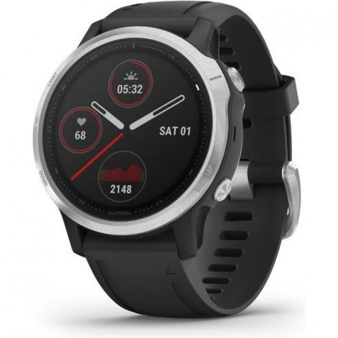 Часы GARMIN FENIX 6S BLACK SILVER WITH BLACK BAND 010-02159-01 Часы GARMIN FENIX 6S BLACK SILVER WITH BLACK BAND 010-02159-01