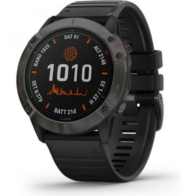 Часы GARMIN FENIX 6X PRO SOLAR TITANIUM CARBON GRAY DLC WITH BLACK BAND 010-02157-21 Часы GARMIN FENIX 6X PRO SOLAR TITANIUM CARBON GRAY DLC WITH BLACK BAND 010-02157-21