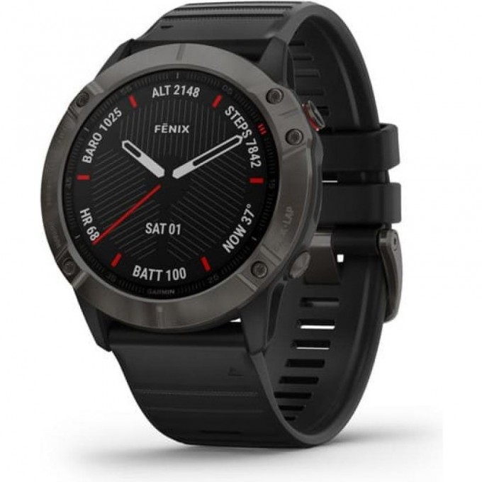 Часы GARMIN FENIX 6X SAPPHIRE CARBON GRAY DLC WITH BLACK BAND 010-02157-11 Часы GARMIN FENIX 6X SAPPHIRE CARBON GRAY DLC WITH BLACK BAND 010-02157-11