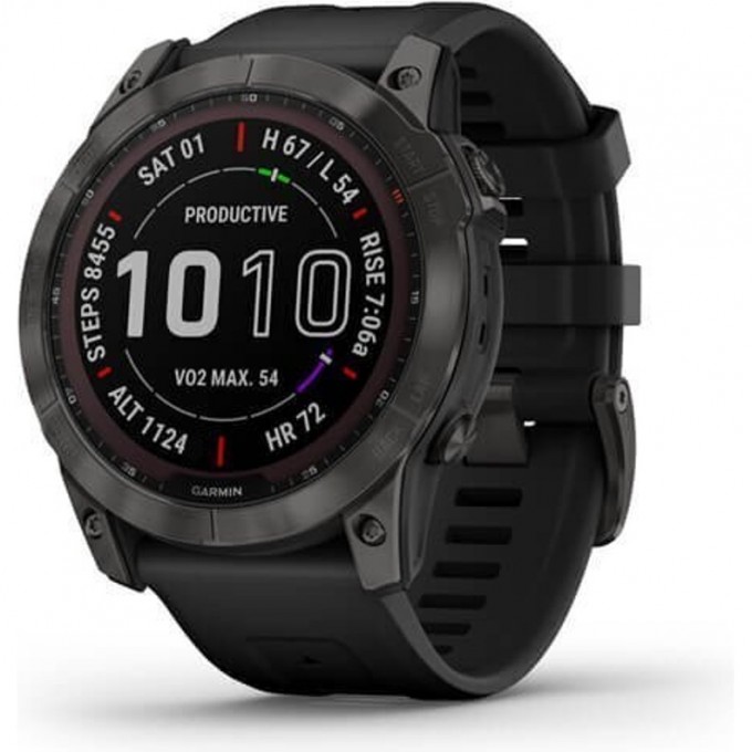 Часы GARMIN FENIX 7 Sapphire Solar титановый черный DLC с черным ремешком 010-02540-35G Часы GARMIN FENIX 7 Sapphire Solar титановый черный DLC с черным ремешком 010-02540-35G