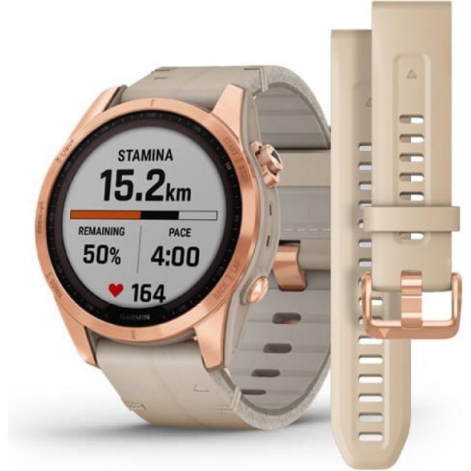 Часы GARMIN FENIX 7S – SAPPHIRE SOLAR EDITION ROSE GOLD TITANIUM WITH LIMESTONE LEATHER BAND 11376 Часы GARMIN FENIX 7S – SAPPHIRE SOLAR EDITION ROSE GOLD TITANIUM WITH LIMESTONE LEATHER BAND 11376