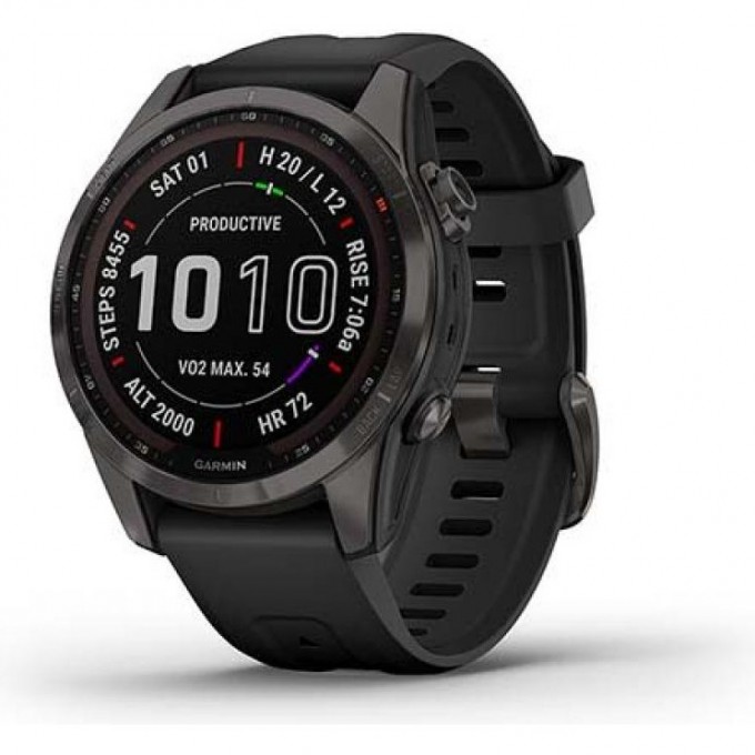 Часы GARMIN FENIX 7S SAPPHIRE SOLAR CARBON GRAY DLC TITANIUM WITH BLACK BAND 11151 Часы GARMIN FENIX 7S SAPPHIRE SOLAR CARBON GRAY DLC TITANIUM WITH BLACK BAND 11151