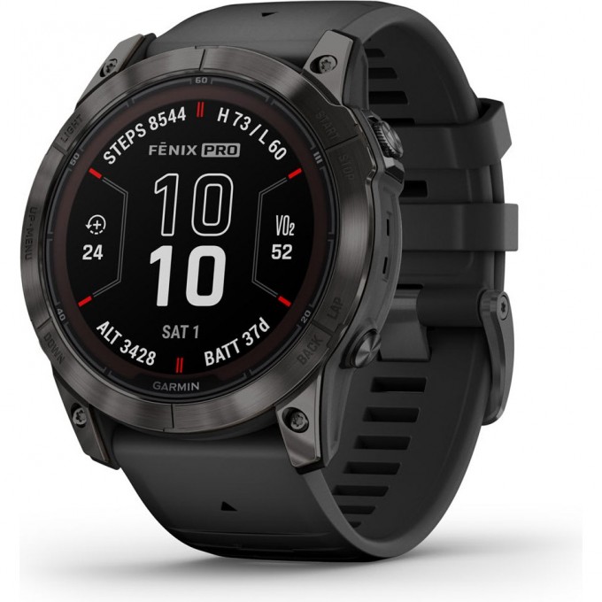 Часы GARMIN FENIX 7X PRO – SAPPHIRE SOLAR EDITION CARBON GRAY DLC TITANIUM WITH BLACK BAND 010-02778-11 Часы GARMIN FENIX 7X PRO – SAPPHIRE SOLAR EDITION CARBON GRAY DLC TITANIUM WITH BLACK BAND 010-02778-11