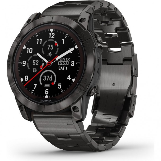 Часы GARMIN FENIX 7X PRO - SAPPHIRE SOLAR EDITION CARBON GRAY DLC TITANIUM WITH VENTED TITANIUM BRACELET 010-02778-30 Часы GARMIN FENIX 7X PRO - SAPPHIRE SOLAR EDITION CARBON GRAY DLC TITANIUM WITH VENTED TITANIUM BRACELET 010-02778-30