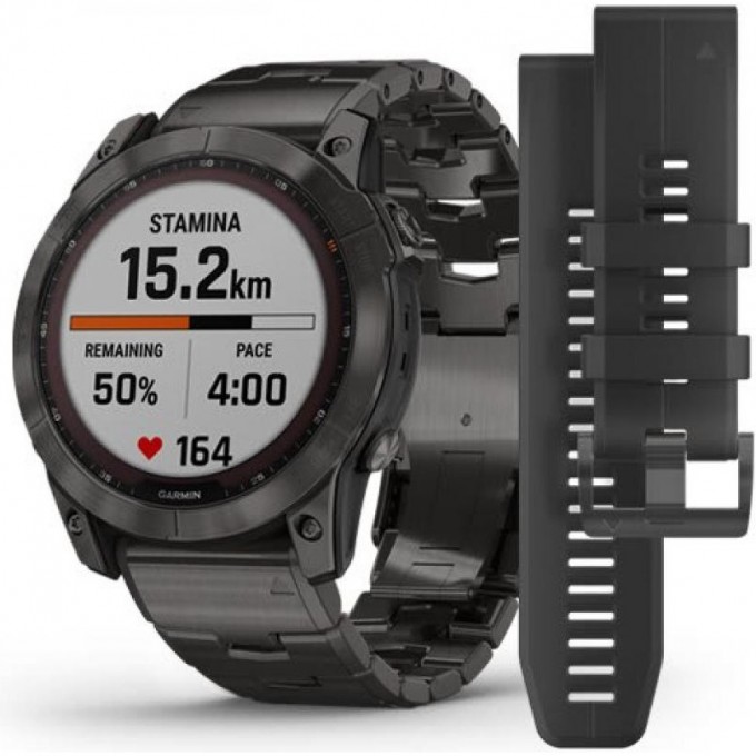 Часы GARMIN FENIX 7X SAPPHIRE SOLAR CARBON COATED TITANIUM GRAY (DLC) VENTILATED TITANIUM GRAY CARBON COATED (DLC) STRAP 11164 Часы GARMIN FENIX 7X SAPPHIRE SOLAR CARBON COATED TITANIUM GRAY (DLC) VENTILATED TITANIUM GRAY CARBON COATED (DLC) STRAP 11164