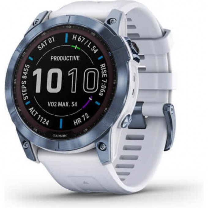 Часы GARMIN FENIX 7X SAPPHIRE SOLAR MINERAL BLUE DLC TITANIUM WITH WHITESTONE BAND 11152 Часы GARMIN FENIX 7X SAPPHIRE SOLAR MINERAL BLUE DLC TITANIUM WITH WHITESTONE BAND 11152