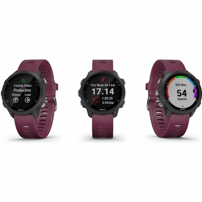 Часы GARMIN FORERUNNER® 245 черный с вишневым ремешком 010-02120-11 Часы GARMIN FORERUNNER® 245 черный с вишневым ремешком 010-02120-11