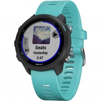 Часы GARMIN FORERUNNER® 245 Music черный с бирюзовым ремешком