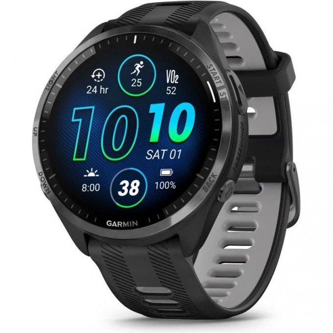 Часы GARMIN FORERUNNER 965 CARBON GRAY DLC TITANIUM BEZEL WITH BLACK CASE AND BLACK/POWDER GRAY SILICONE BAND 010-02809-10 Часы GARMIN FORERUNNER 965 CARBON GRAY DLC TITANIUM BEZEL WITH BLACK CASE AND BLACK/POWDER GRAY SILICONE BAND 010-02809-10