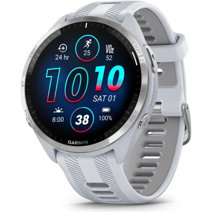 Часы GARMIN FORERUNNER 965 TITANIUM BEZEL WITH WHITESTONE CASE AND WHITESTONE/POWDER GRAY SILICONE BAND 010-02809-11 Часы GARMIN FORERUNNER 965 TITANIUM BEZEL WITH WHITESTONE CASE AND WHITESTONE/POWDER GRAY SILICONE BAND 010-02809-11