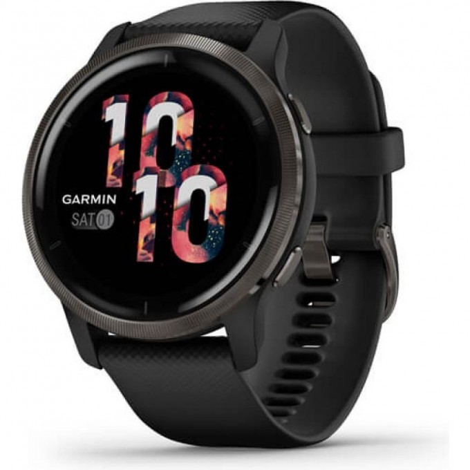 Часы GARMIN VENU 2 SLATE STAINLESS STEEL BEZEL WITH BLACK CASE AND SILICONE BAND 010-02430-11 Часы GARMIN VENU 2 SLATE STAINLESS STEEL BEZEL WITH BLACK CASE AND SILICONE BAND 010-02430-11
