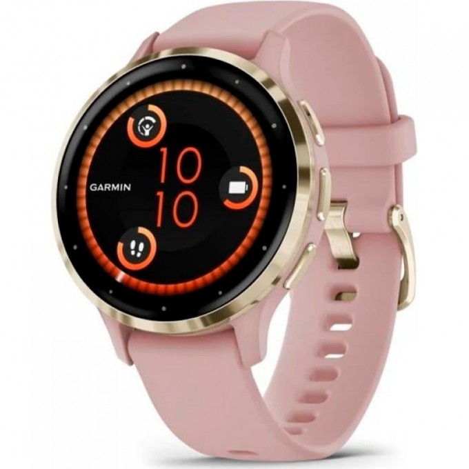 Часы GARMIN VENU 3S SOFT GOLD STAINLESS STEEL BEZEL WITH DUST ROSE CASE AND SILICONE BAND 010-02785-03 Часы GARMIN VENU 3S SOFT GOLD STAINLESS STEEL BEZEL WITH DUST ROSE CASE AND SILICONE BAND 010-02785-03