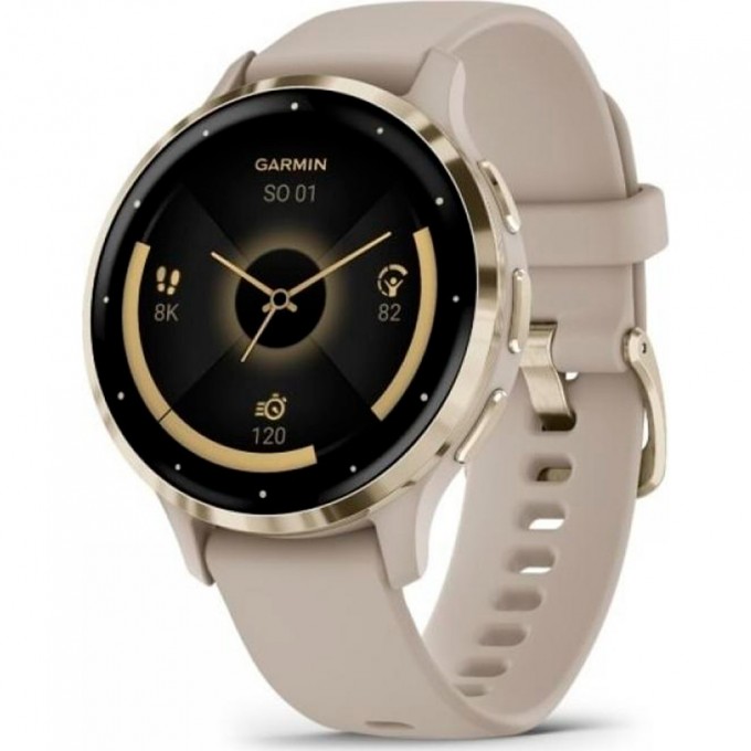 Часы GARMIN VENU 3S SOFT GOLD STAINLESS STEEL BEZEL WITH FRENCH GRAY CASE AND SILICONE BAND 010-02785-02 Часы GARMIN VENU 3S SOFT GOLD STAINLESS STEEL BEZEL WITH FRENCH GRAY CASE AND SILICONE BAND 010-02785-02