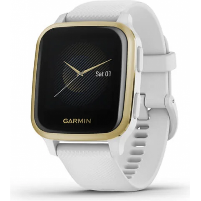 Часы GARMIN VENU SQ LIGHT GOLD ALUMINUM BEZEL WITH WHITE CASE AND SILICONE BAND 10680 Часы GARMIN VENU SQ LIGHT GOLD ALUMINUM BEZEL WITH WHITE CASE AND SILICONE BAND 10680