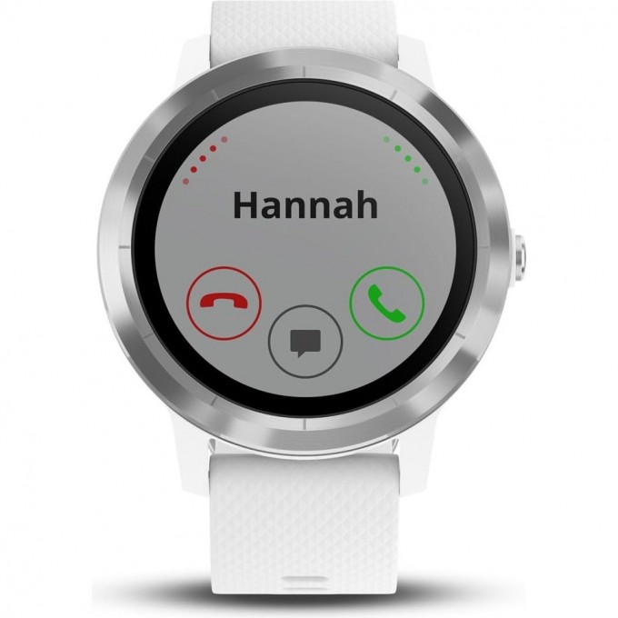 Часы GARMIN VIVOACTIVE 3 серебристые с белым ремешком 010-01769-22 Часы GARMIN VIVOACTIVE 3 серебристые с белым ремешком 010-01769-22