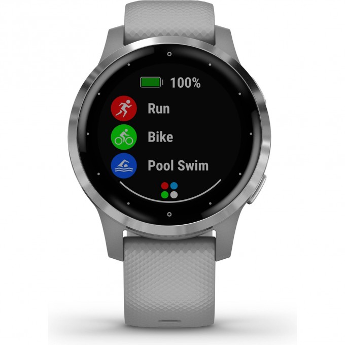 Часы GARMIN VIVOACTIVE 4s серые с серебристым безелем 010-02172-03 Часы GARMIN VIVOACTIVE 4s серые с серебристым безелем 010-02172-03