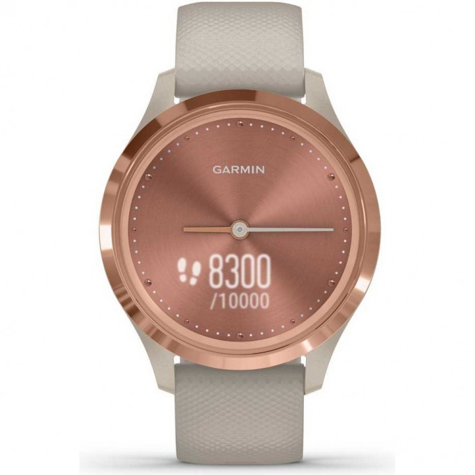 Часы GARMIN VIVOMOVE 3S розовое золото с песочным ремешком 010-02238-22 Часы GARMIN VIVOMOVE 3S розовое золото с песочным ремешком 010-02238-22