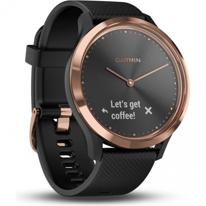 Часы GARMIN VIVOMOVE HR розовое золото с черным ремешком 010-01850-26 Часы GARMIN VIVOMOVE HR розовое золото с черным ремешком 010-01850-26