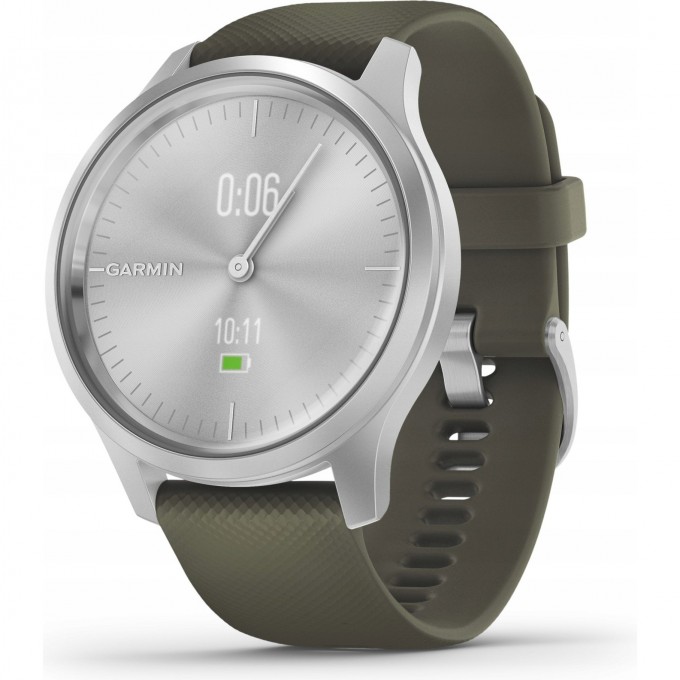 Часы GARMIN VIVOMOVE STYLE серебристый с травяным силиконовым ремешком 010-02240-21 Часы GARMIN VIVOMOVE STYLE серебристый с травяным силиконовым ремешком 010-02240-21
