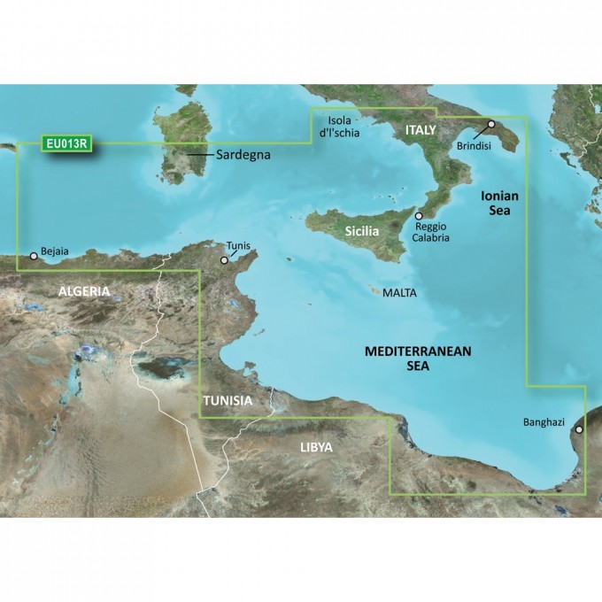 Карта GARMIN Италия, юго-западное побережье, Тунис g3 Vision VEU013R VEU013R1 Карта GARMIN Италия, юго-западное побережье, Тунис g3 Vision VEU013R VEU013R1