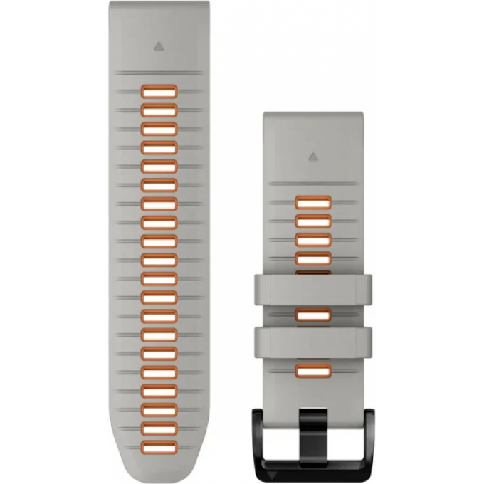Ремешок для смарт часов GARMIN QUICKFIT 26 WATCH BANDS FOG GREY/EMBER ORANGE SILICONE 11644 Ремешок для смарт часов GARMIN QUICKFIT 26 WATCH BANDS FOG GREY/EMBER ORANGE SILICONE 11644