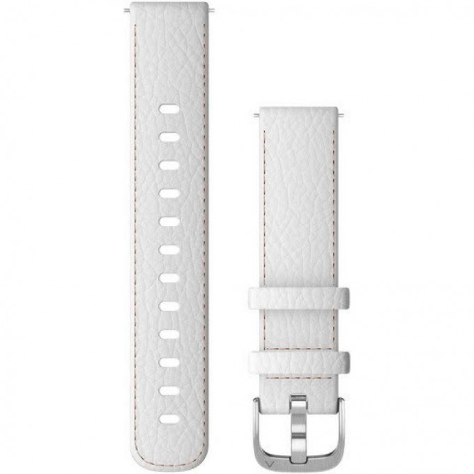 Ремешок GARMIN QUICK RELEASE BAND 18MM WHITE LEATHER WITH SILVER HARDWARE 10575 Ремешок GARMIN QUICK RELEASE BAND 18MM WHITE LEATHER WITH SILVER HARDWARE 10575