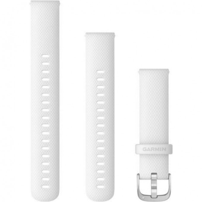 Ремешок GARMIN QUICK RELEASE BAND 18MM WHITE/SILVER 10597 Ремешок GARMIN QUICK RELEASE BAND 18MM WHITE/SILVER 10597