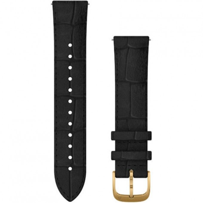 Ремешок GARMIN QUICK RELEASE BAND 20MM BLACK EMBOSSED ITALIAN LEATHER/24K GOLD PVD 10518 Ремешок GARMIN QUICK RELEASE BAND 20MM BLACK EMBOSSED ITALIAN LEATHER/24K GOLD PVD 10518