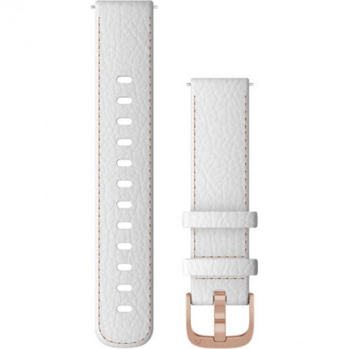 Ремешок GARMIN QUICK RELEASE BANDS (18 MM) WHITE LEATHER WITH ROSE GOLD HARDWARE 11650 Ремешок GARMIN QUICK RELEASE BANDS (18 MM) WHITE LEATHER WITH ROSE GOLD HARDWARE 11650