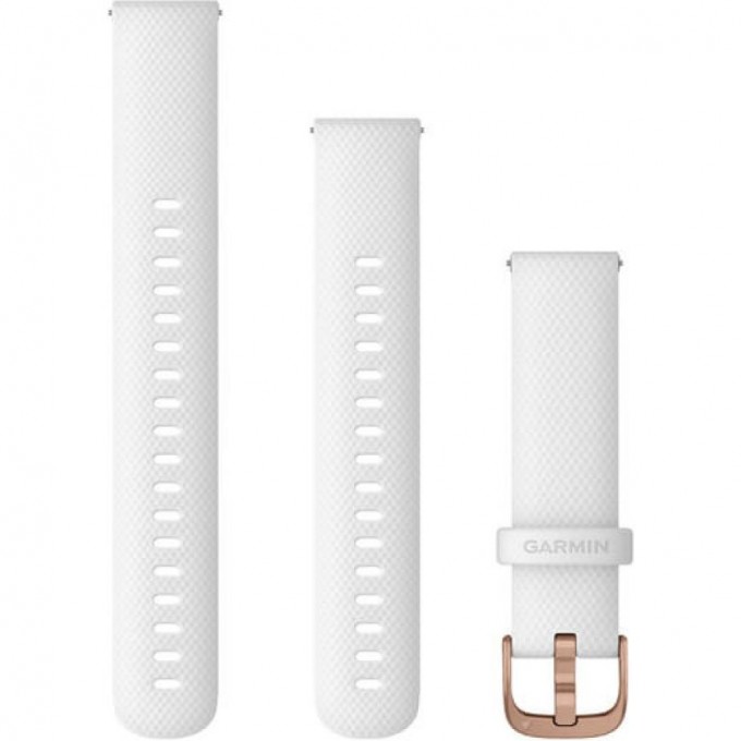 Ремешок GARMIN QUICK RELEASE BANDS (18 MM) WHITE WITH ROSE GOLD HARDWARE 11655 Ремешок GARMIN QUICK RELEASE BANDS (18 MM) WHITE WITH ROSE GOLD HARDWARE 11655