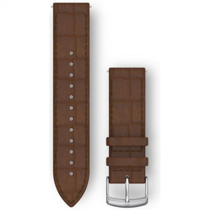 Ремешок GARMIN QUICK RELEASE BANDS (20 MM) DARK BROWN EMBOSSED ITALIAN LEATHER WITH SILVER HARDWARE 11677 Ремешок GARMIN QUICK RELEASE BANDS (20 MM) DARK BROWN EMBOSSED ITALIAN LEATHER WITH SILVER HARDWARE 11677