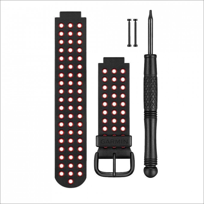 Ремешок сменный для GARMIN FORERUNNER 220 (пластик) Черно/Красный 010-11251-30 Ремешок сменный для GARMIN FORERUNNER 220 (пластик) Черно/Красный 010-11251-30
