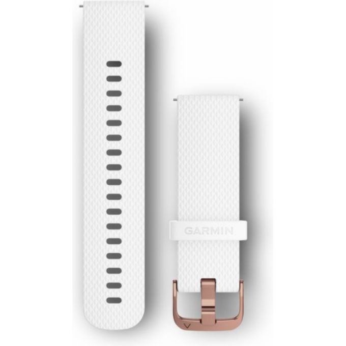 Ремешок сменный для GARMIN VIVOACTIVE 4, 18MM BAND, WHITE/ROSE GOLD 010-12932-02 Ремешок сменный для GARMIN VIVOACTIVE 4, 18MM BAND, WHITE/ROSE GOLD 010-12932-02