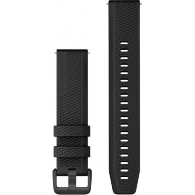 Ремешок сменный GARMIN Quick Release 20 мм (силиконовый) черный со стальной застежкой 010-12926-00 Ремешок сменный GARMIN Quick Release 20 мм (силиконовый) черный со стальной застежкой 010-12926-00