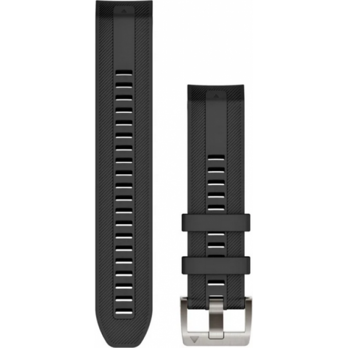 Ремешок сменный GARMIN QUICKFIT 22 BLACK SILICONE STRAP (SILVER) MARQ ATHLET 11691 Ремешок сменный GARMIN QUICKFIT 22 BLACK SILICONE STRAP (SILVER) MARQ ATHLET 11691