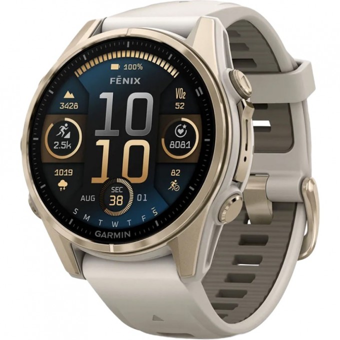 Смарт-часы GARMIN FENIX 8 – 43 мм, AMOLED Sapphire, золотистые с силиконовым ремешком цвета туманный серый/темный песчаник 010-02903-11 Смарт-часы GARMIN FENIX 8 – 43 мм, AMOLED Sapphire, золотистые с силиконовым ремешком цвета туманный серый/темный песчаник 010-02903-11