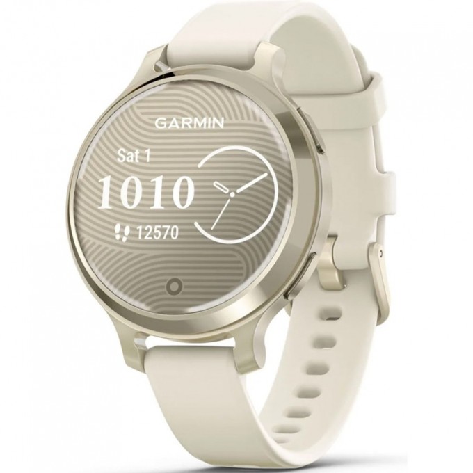 Смарт-часы GARMIN LILY 2 ACTIVE лунное золото с силиконовым ремешком цвета слоновой кости 010-02891-00 Смарт-часы GARMIN LILY 2 ACTIVE лунное золото с силиконовым ремешком цвета слоновой кости 010-02891-00