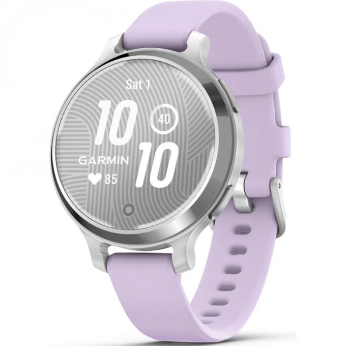 Смарт-часы GARMIN LILY 2 ACTIVE серебристые с силиконовым ремешком цвета фиолетовый жасмин 010-02891-01 Смарт-часы GARMIN LILY 2 ACTIVE серебристые с силиконовым ремешком цвета фиолетовый жасмин 010-02891-01