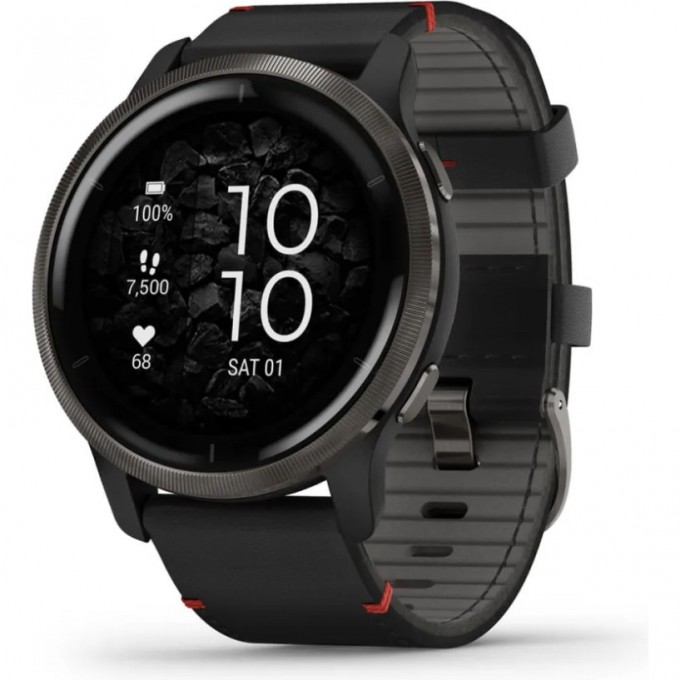 Смарт-часы GARMIN VENU 2, GPS, WI-FI, BLACK + SLATE, LEATHER, WW 010-02430-21 Смарт-часы GARMIN VENU 2, GPS, WI-FI, BLACK + SLATE, LEATHER, WW 010-02430-21
