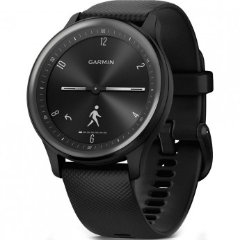 Смарт-часы GARMIN VIVOMOVE SPORT черные с серым безелем и силиконовым ремешком