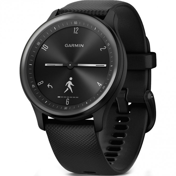 Смарт-часы GARMIN VIVOMOVE SPORT черные с серым безелем и силиконовым ремешком 010-02566-00 Смарт-часы GARMIN VIVOMOVE SPORT черные с серым безелем и силиконовым ремешком 010-02566-00