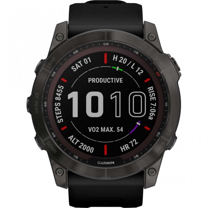 Умные часы GARMIN FENIX 7X SAPPHIRE SOLAR CARBON GRAY DLC TITANIUM WITH SILICONE BLACK BAND 010-02541-11 Умные часы GARMIN FENIX 7X SAPPHIRE SOLAR CARBON GRAY DLC TITANIUM WITH SILICONE BLACK BAND 010-02541-11