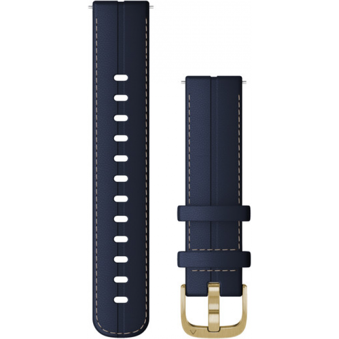 Ремешок сменный GARMIN Quick Release 18 мм (кожаный) темно-синий с золотистой застежкой 010-12932-08 Ремешок сменный GARMIN Quick Release 18 мм (кожаный) темно-синий с золотистой застежкой 010-12932-08